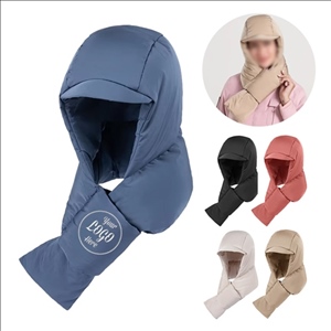 Hooded Scarf Windproof Warm Pullover Hat